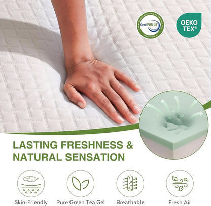 Twin 6 Inch Memory Foam Mattress Certipur US Certified