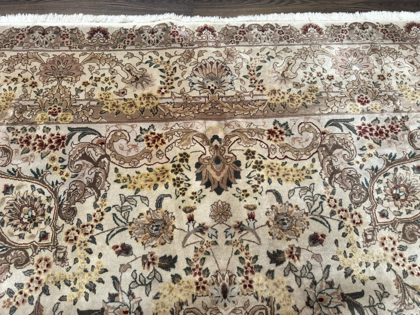 Sino Persian Rug 8x12, Wool & Silk, Traditional Elegant Carpet, Fine 200 KPSI