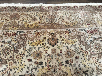 Sino Persian Rug 8x12, Wool & Silk, Traditional Elegant Carpet, Fine 200 KPSI