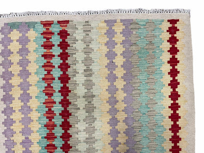 Colorful Kilim Rug 6x8 Multicolor Turkish Kilim Rug 6 x 8 Flat Weave Kilim Playful Anatolian Kilim Wool Kilim New Rug