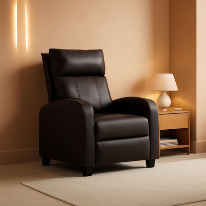 Recliner Chair With Adjustable Footrest And Reclining Back