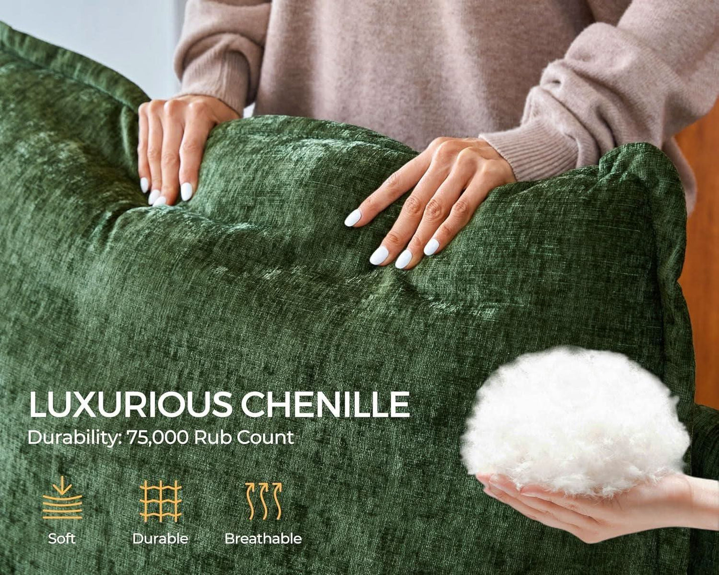 Green Oversized Power Recliner Sofa For Living Room