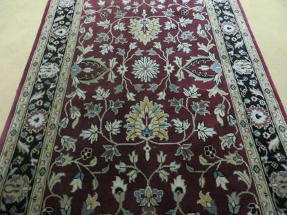 4' X 6' Handmade Finely Knotted Indian Agra Pattern Wool Rug Nice