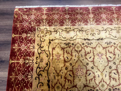 Pak Persian Rug 8x10, Allover Pattern, Gold-Tan, Fine 200 KPSI