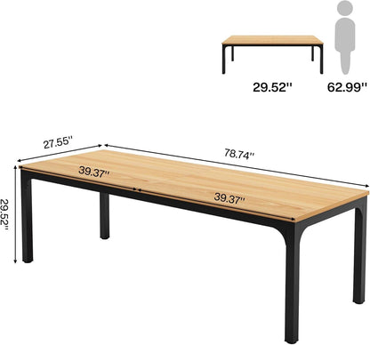 78.7 Inch Extra Long Dual Workstation Desk For Two