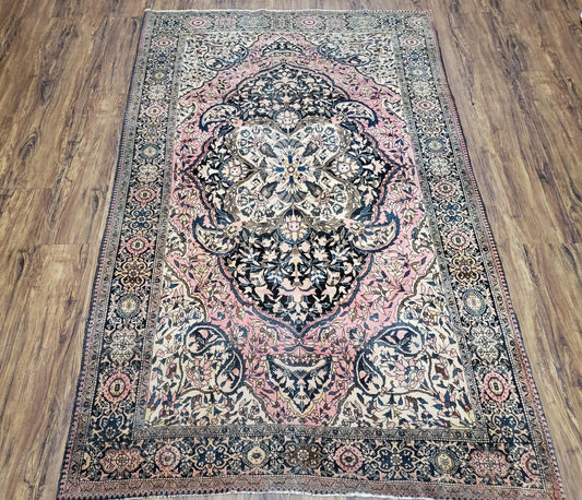 Antique Persian Farahan Rug, 4'1" x 6' 5"