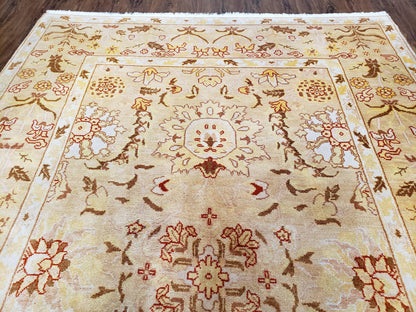 Vintage Turkish Oushak Area Rug 6x9, Wool Hand-Knotted