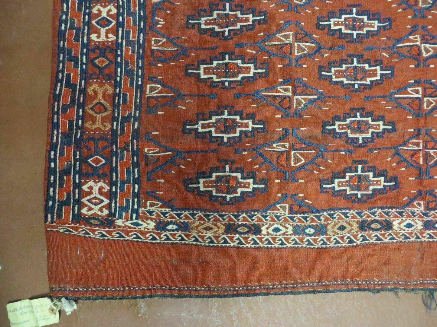 2'8" X 4' Antique Handmade Tribal Wool Rug Pillow Case Yamud Flat Weave Diamond