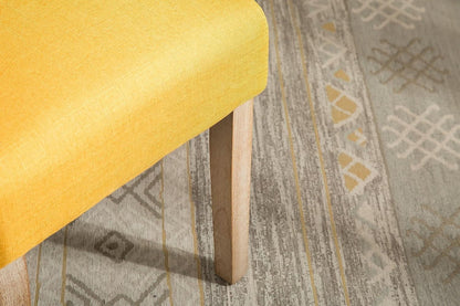 Solid Wood Tufted Parsons Yellow Dining Chair Set Of 2