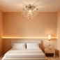Mini Crystal Chandelier Flush Mount, Chrome Finish