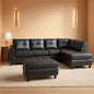 Gray L Shaped Sectional Sofa With Cup Holders And Chaise