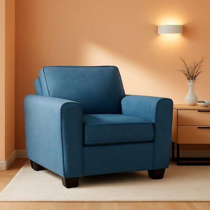 Modern Upholstered Accent Chair In Blue For Living Room