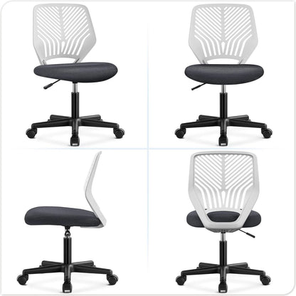 Dark Gray Ergonomic Adjustable Desk Chair Lumbar Support