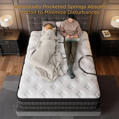 Queen 14Inch Hybrid Memory Foam Mattress UltraComfort