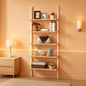 Oak 5 Tier Ladder Shelf With Metal Frame Home Office