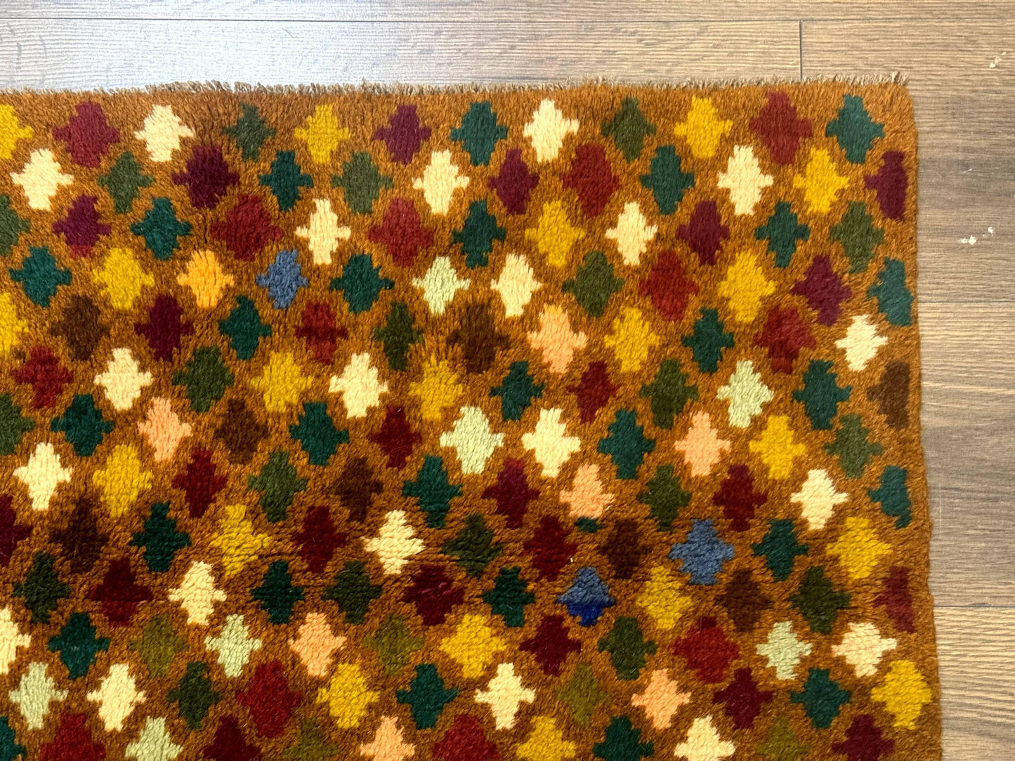 Balouch Rug 3x4, Burnt-Orange, Multicolor, Afghan Rug