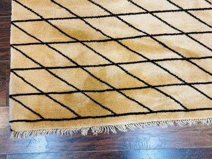 German Rug 7x10, Vintage Handmade Carpet, Contemporary