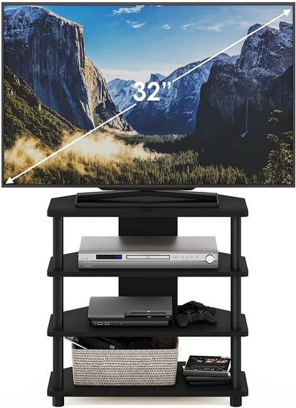Turn-N-Tube 4-Tier Petite TV Stand Blackwood Easy Assembly