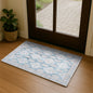 Samara Cream Blue Distressed Turkish Rug