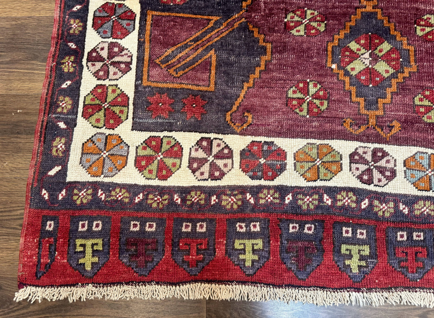 Turkish Kazak Rug 5x7, Geometric
