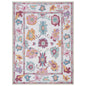 Florine Pastel Pink Orange Floral Oushak Rug