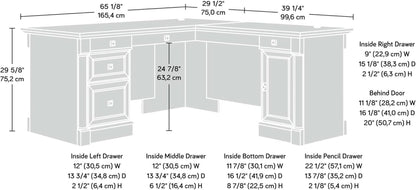 Palladia Executive Desk 65 Inch Vintage Oak Surface