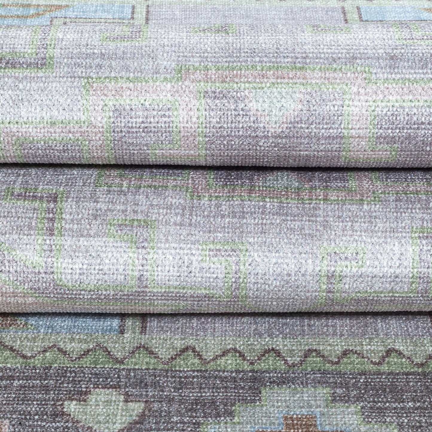 Eloise Faded Pastel Green Modern Oushak Rug