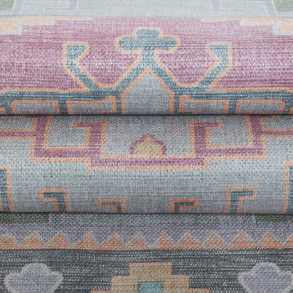 Kyra Green Pink Aesthetic Oushak Rug