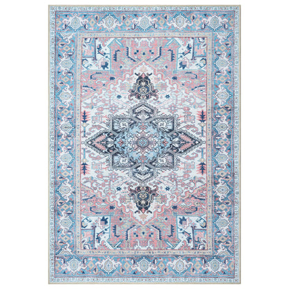 Marielle Navy Pink Heriz Modern Persian Rug