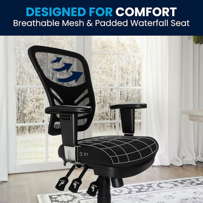 Ergonomic Mesh Office Chair With Adjustable Lumbar Black