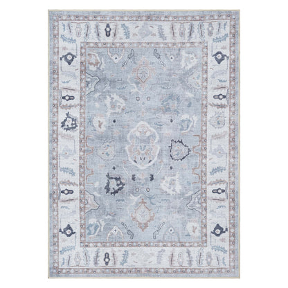 Sylvie Gray Blue Pastel Modern Oushak Rug