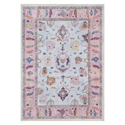 Luella Pastel Pink Cream Modern Oushak Rug