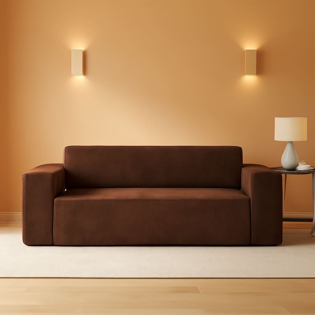 Sofa In A Box Memory Foam Brown Couch For Living Room