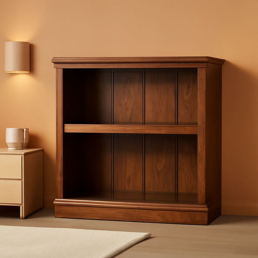 Washington Cherry Finish 2 Shelf Bookcase For Storage