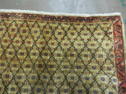 4' X 6' Handmade Indian Allover Wool Rug Camel Hair Color #119