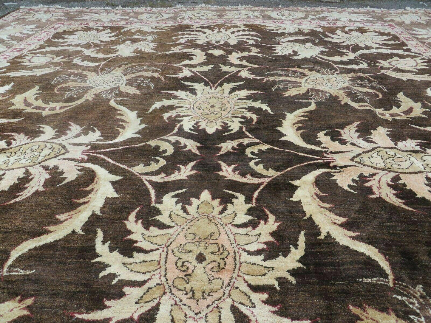 13' X 16' Vintage Handmade Peshawar Oushak Wool Rug Carpet Nice