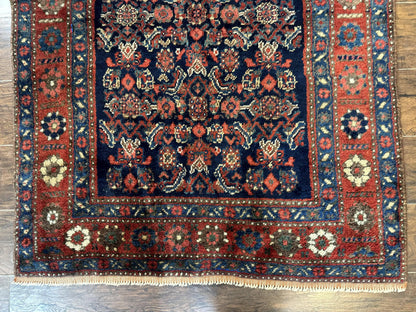 Antique Persian Tribal Rug 4x6, Kurdish Rug
