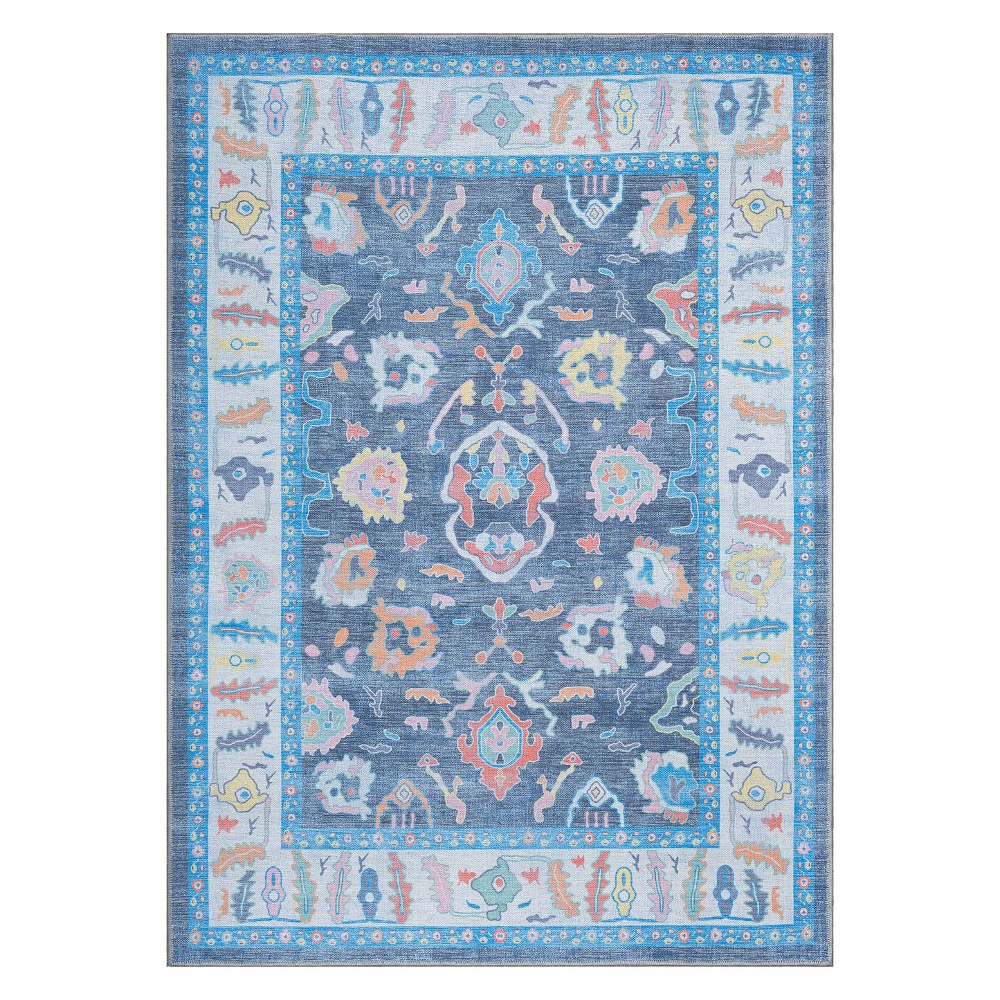 Adeline Pastel Blue Modern Oushak Rug