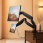 Dual Monitor Stand With USB Port Height Adjustable Arms