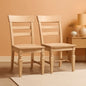 Two Java Dining Chairs Unfinished Parawood 225 Lb Capacity