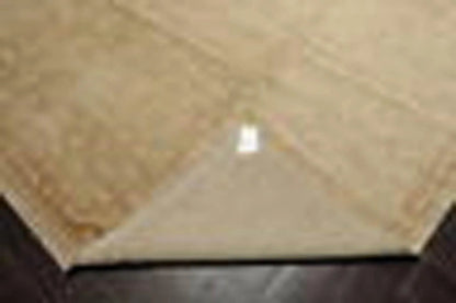 9’ x 12’ Hand Knotted 100% Wool Tibetan Antiqued Area Rug Light Green, Beige