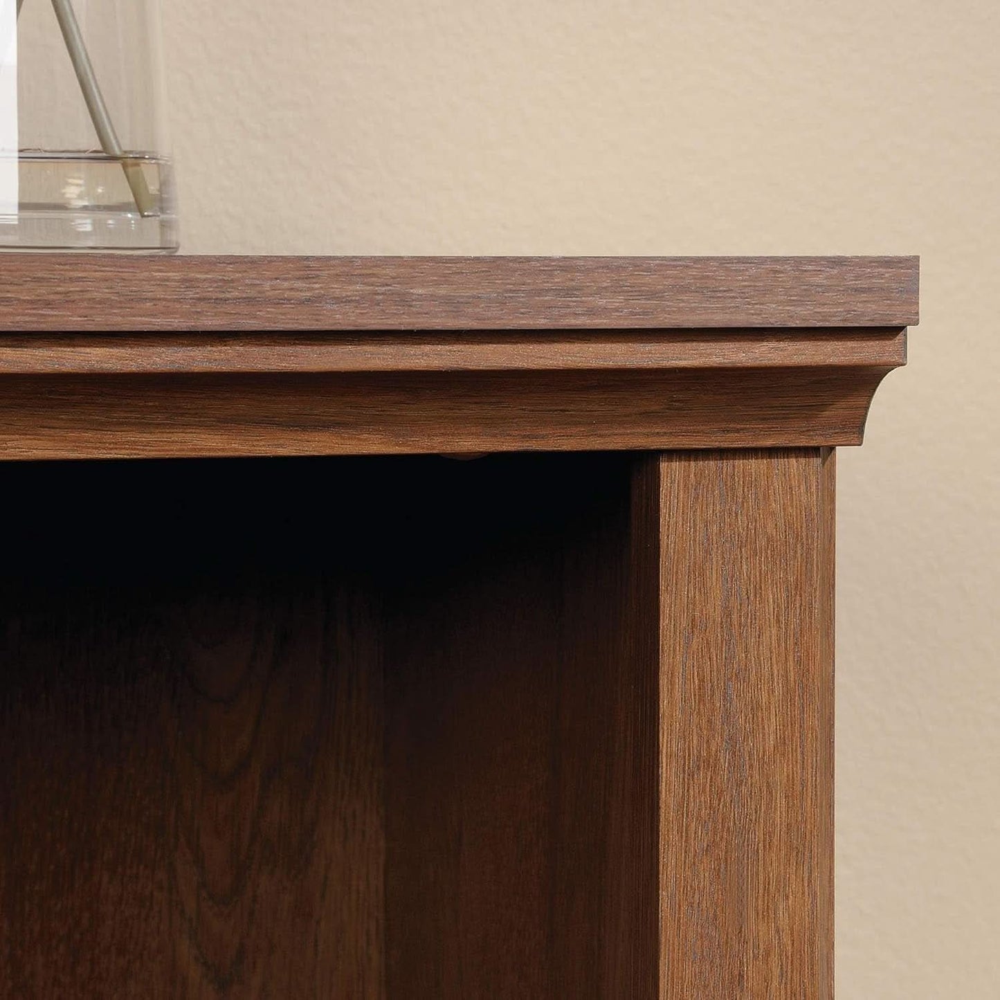 Two Tier Wooden Bookcase With Adjustable Shelf In Oiled Oak For Home Office And Living Room