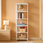 Six Tier Tall White Bookshelf For Small Spaces Living Room