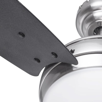 52 Inch Brushed Nickel LED Ceiling Fan With Remote