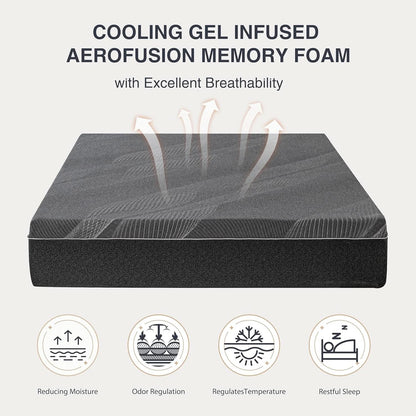 Queen Size Gel Memory Foam Mattress Certipur Certified