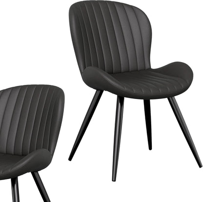 Dining Chairs Set Of 6 Modern Upholstered Black 19 Inch