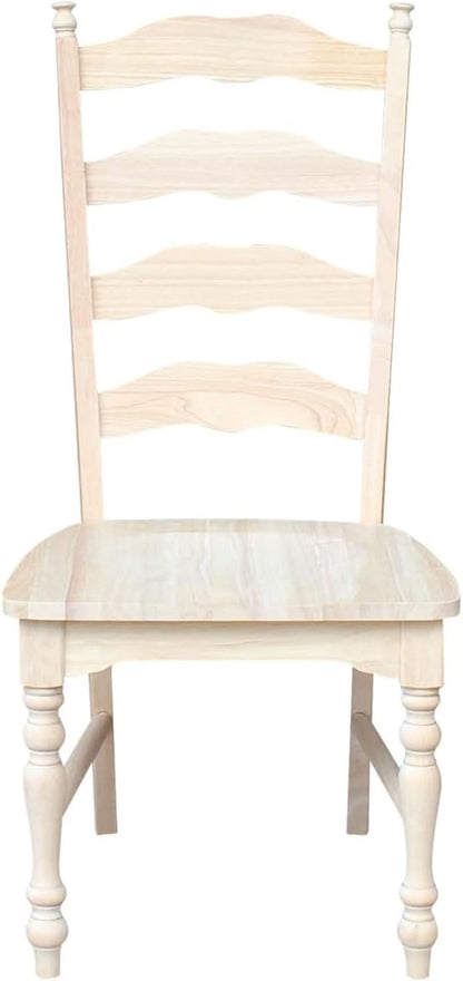 Set Of 2 Maine Ladderback Dining Chairs Unfinished Parawood