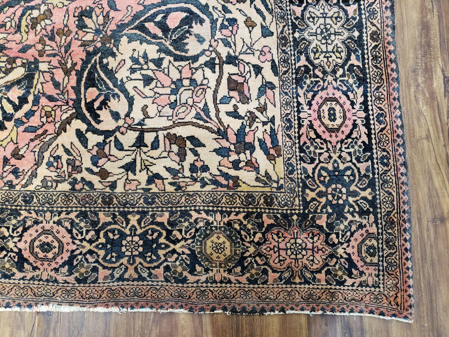 Antique Persian Farahan Rug, 4'1" x 6' 5"