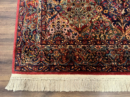 5.9 x 9 Karastan Rug Multicolor Panel Kirman #717, Original 700 Series, Wool