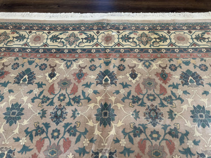 Palace Size Wool Rug 10x18, Sino Persian Kerman Rug, Oversized Hand Knotted Carpet, Light Taupe, Allover Pattern